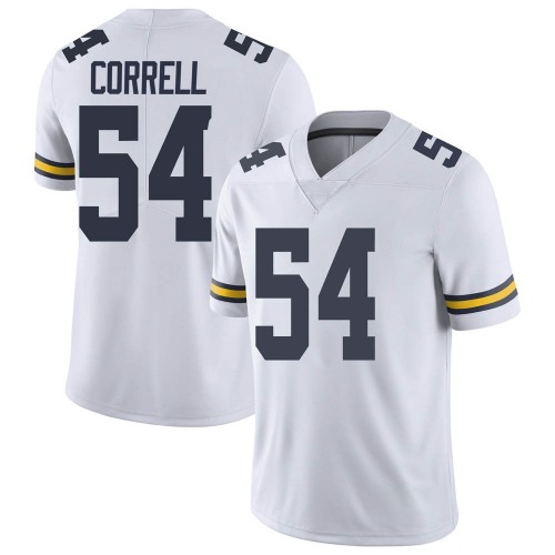 Kraig Correll Michigan Wolverines Youth NCAA #54 White Limited Brand Jordan College Stitched Football Jersey JXO4554AQ